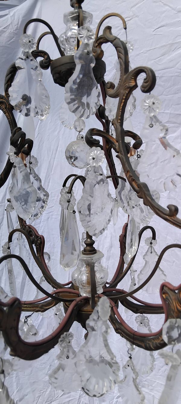 Lustre pampilles ancien cristal