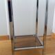 Chrome metal and smoked glass console