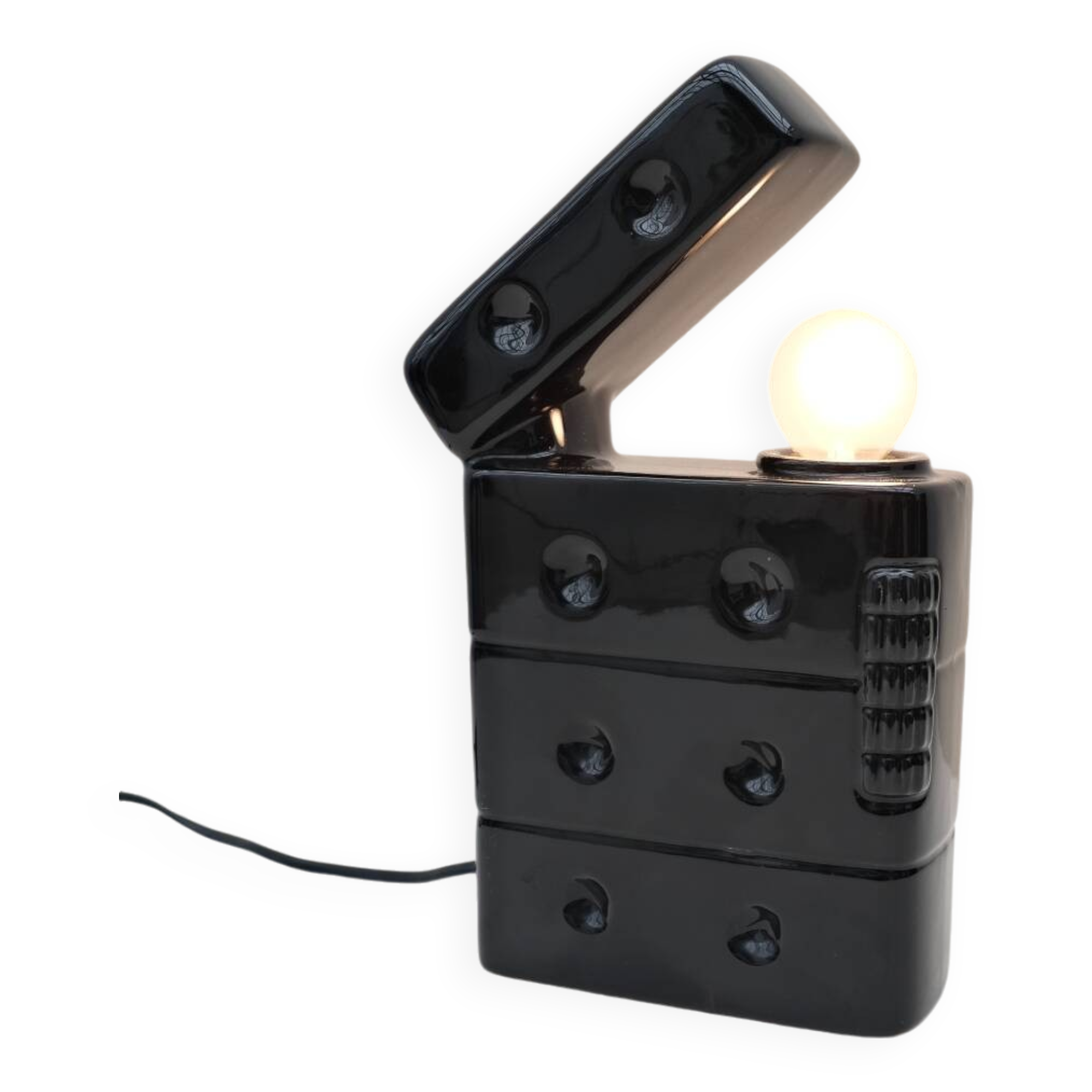 Ceramic “lighter” lamp by jc peiré, 1970