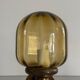Pair of yellow glass and brass wall lights from the mid-century by N Leuchten, 1960s, Germany.