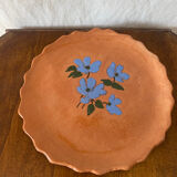 Artisanal ceramic flower plate