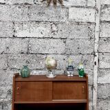 Oak shelf 1950 French modernist