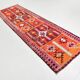 3x11 Pink Brown Vintage Kilim Runner Rug, 104x328Cm
