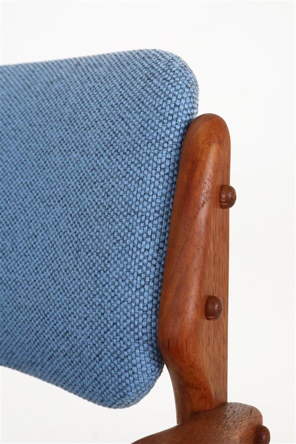 Newly upholstered O.D. Møbler / Erik Buck “Type 50” armchair / teak / mid-century / Danish modern design / Erik Buch