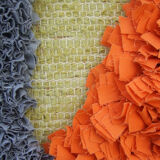 Contemporary handmade orange motive cotton wall decor