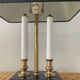 Vintage marble and brass bouillotte lamp