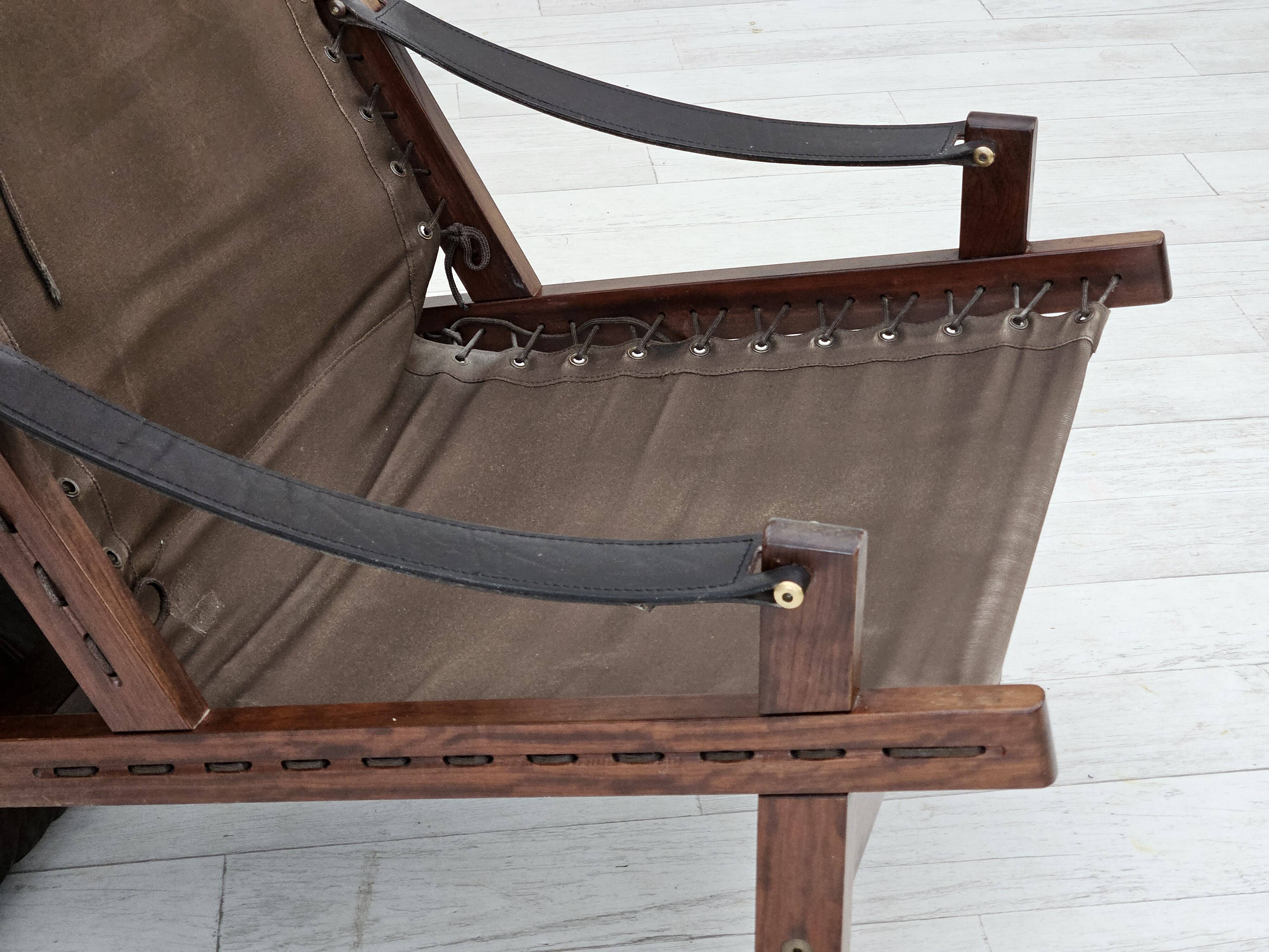 1970s, Norwegian design by Torbjørn Afdal, "Hunter" chair, leather.