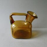 1 blown glass pitcher and its cups, 60s-70s