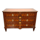 Austrian Louis XVI Commode in Walnut Veneer with Inlays and Gold Plate, 1790s