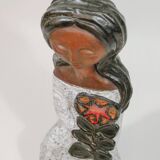 Handcrafted Ceramic Woman Sculpture by Rogier Vandeweghe for Perignem 1960s