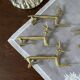 Lot de 6 porte-couteaux en bronze doré