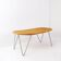 Vintage wicker stool / footstool with gray metal hairpin legs - Ikea