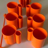 Orange plastic service vintage design orange 70 years