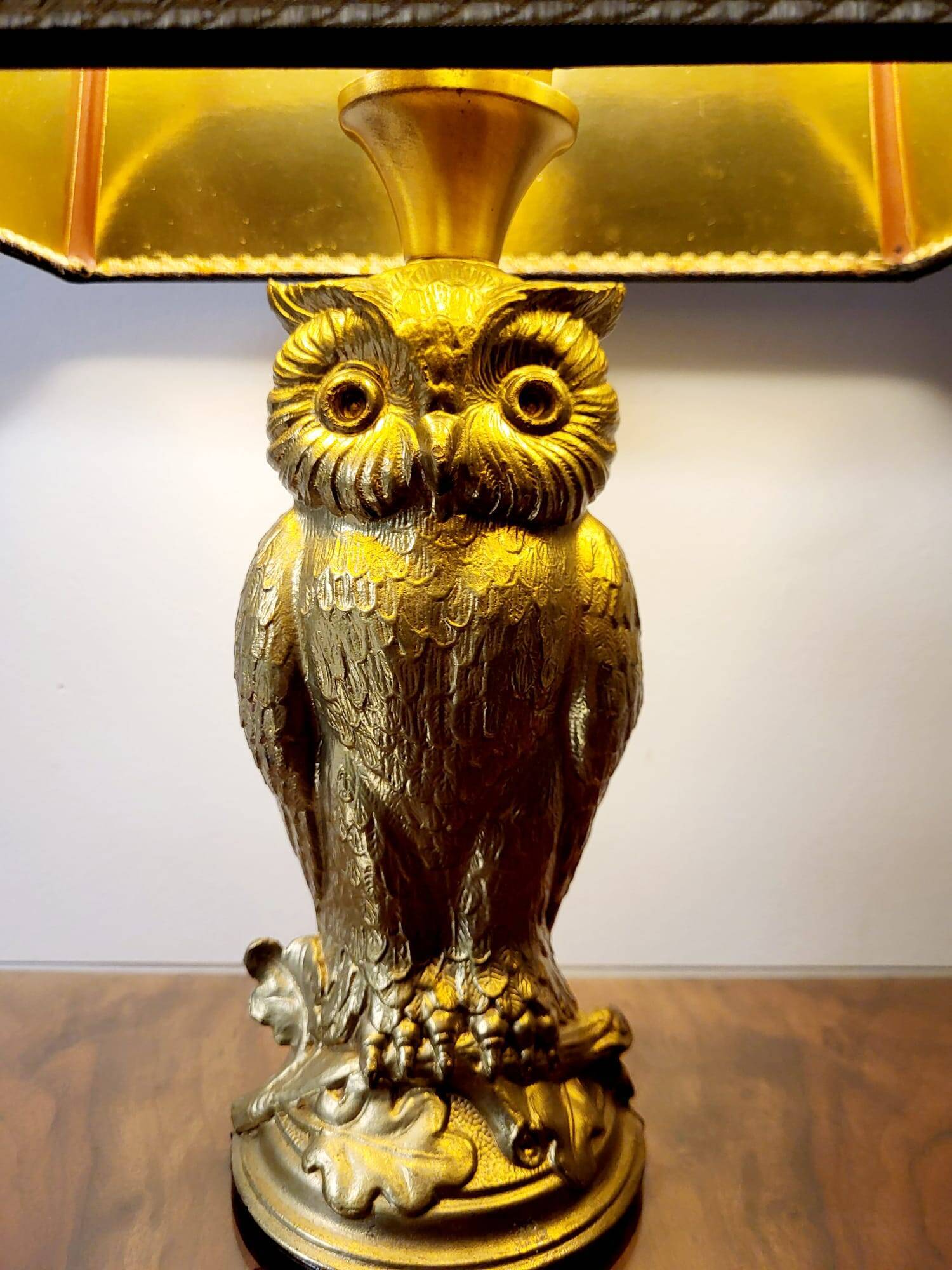 Vintage uilenlamp Deknudt (belgië), L&L WMC – Loevsky & Loevsky, gesigneerd