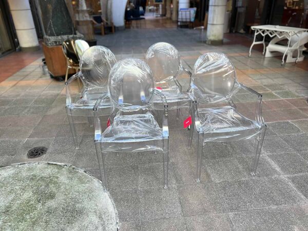 Lot de 4 chaises ''Ghost'' - Philippe Starck - Kartell