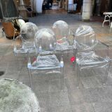 Set of 4 "Ghost" chairs - Philippe Starck - Kartell