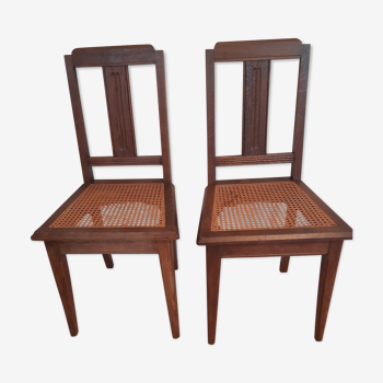 Pair of Art Deco canning chairs 1935