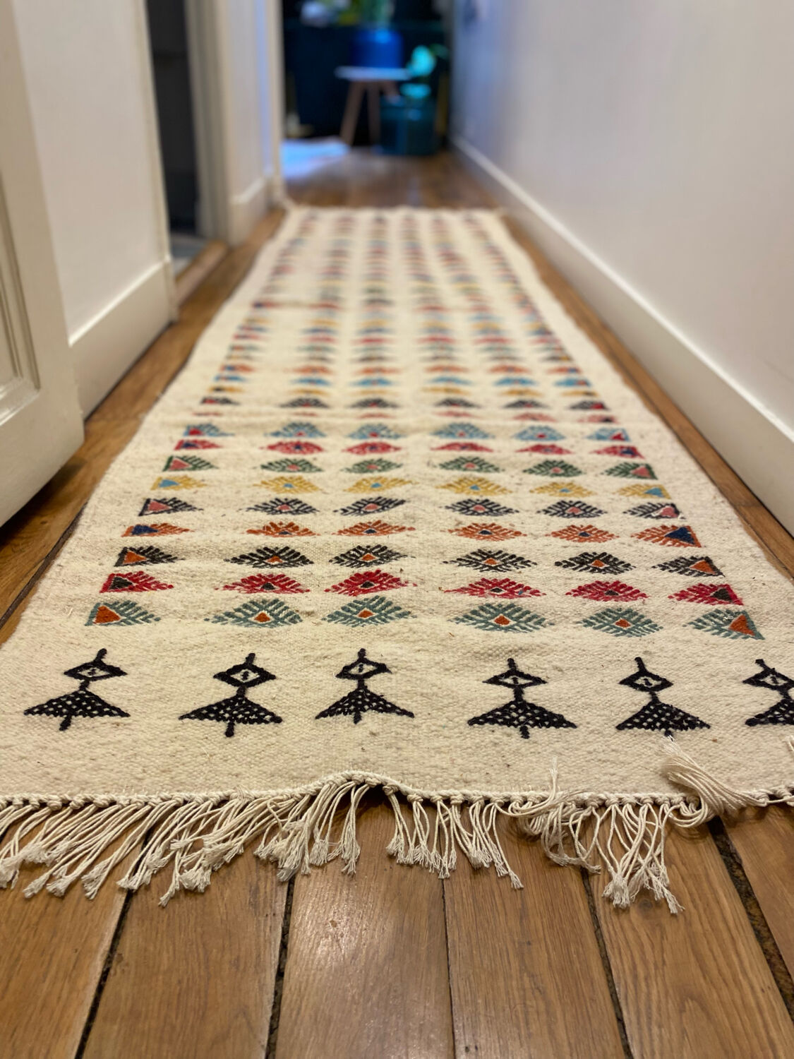 Berber corridor carpet in long wool