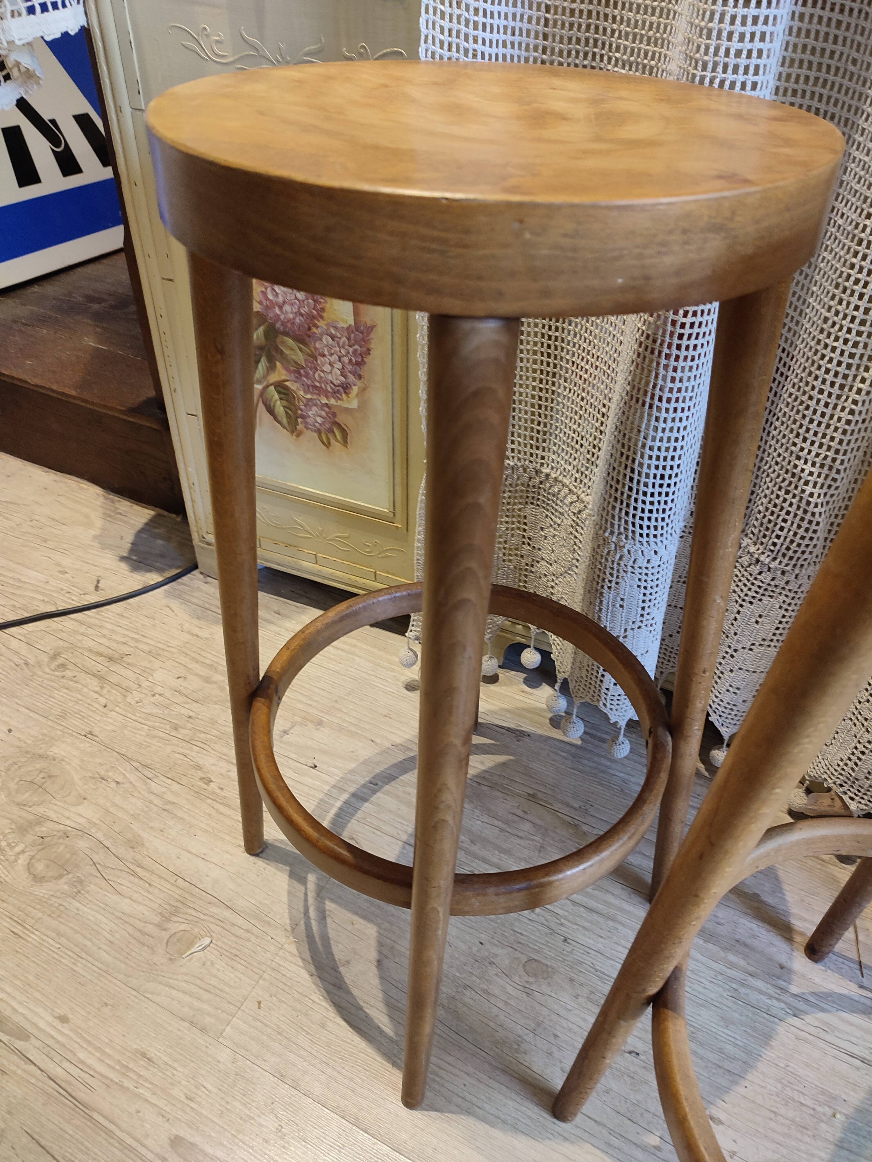 Pair of baumann high stools