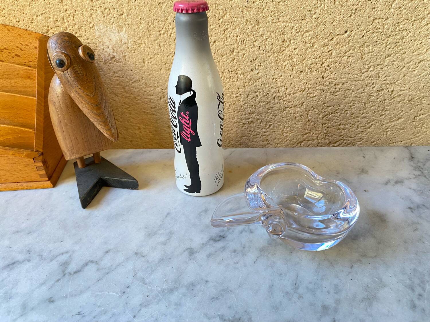 Cendrier pomme cristal de vannes France vintage années 70