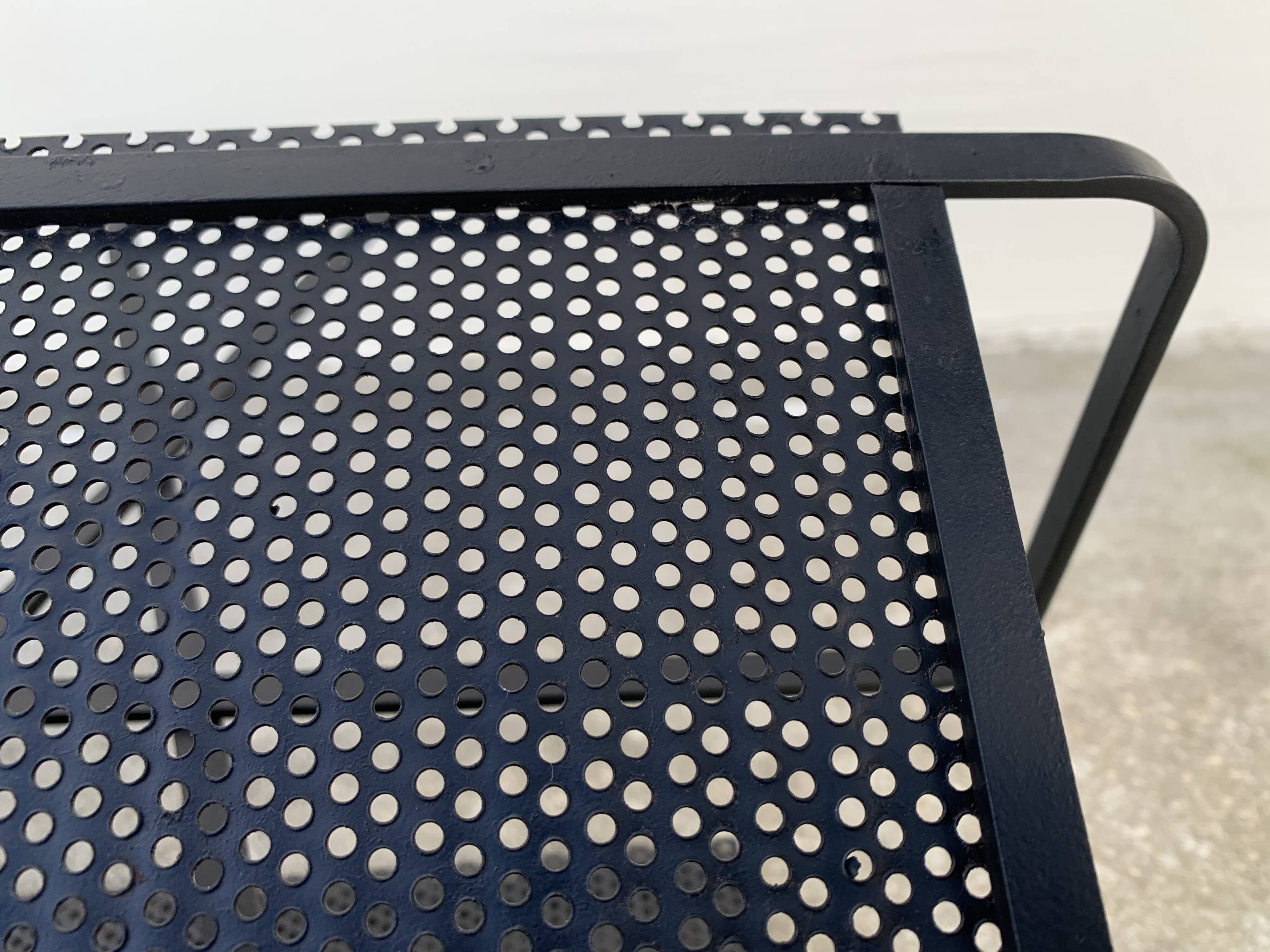 Black metal magazine rack Mathieu Mategot 1950