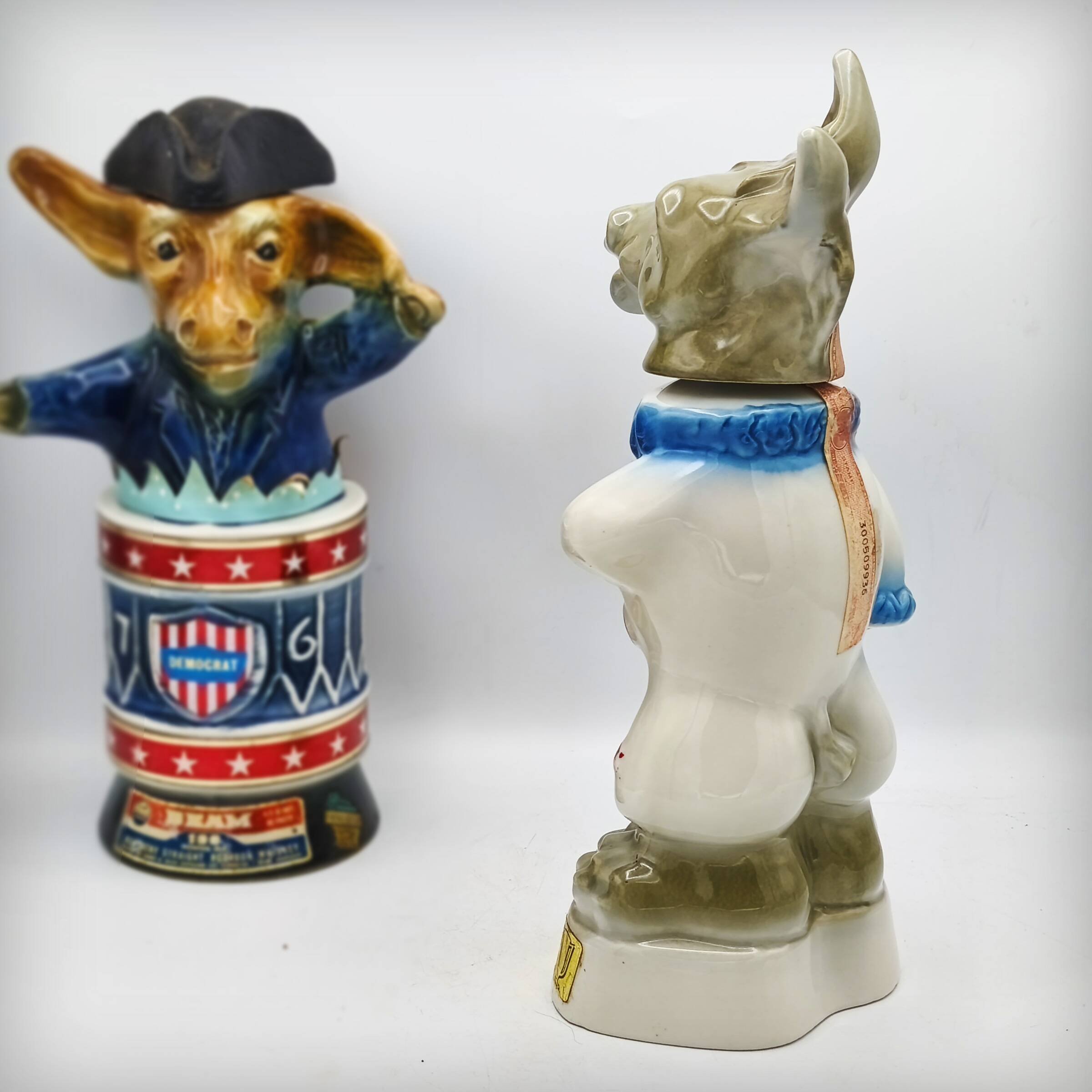 Ceramic carafe "clown donkey" by Jim Beam, USA, 1960s