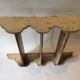 Patinated wooden shelf