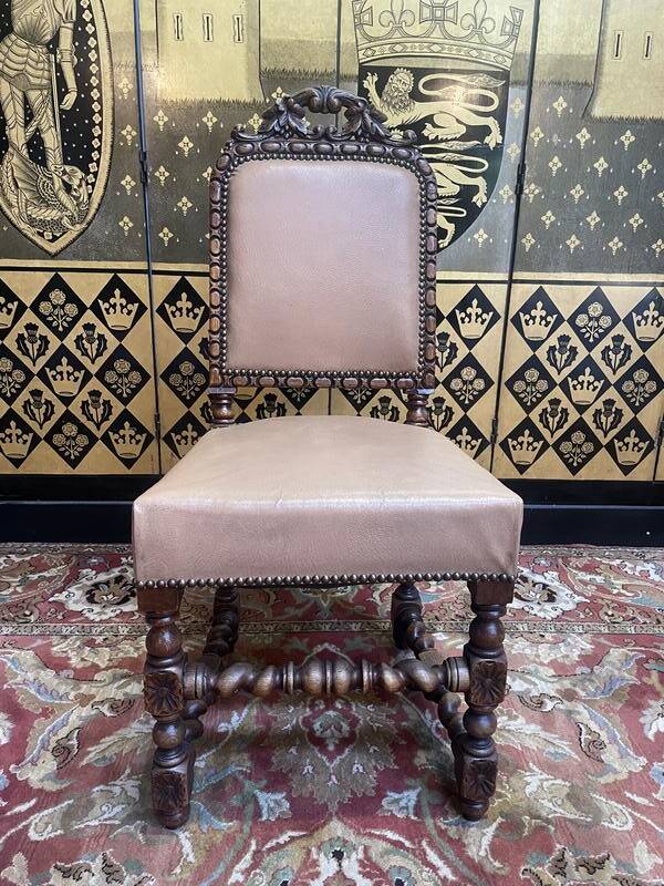 Set of 11 Louis XIII - Renaissance style chairs
