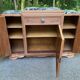 Art Deco sideboard renovated in solid walnut with Saint Laurent marble, 1930.