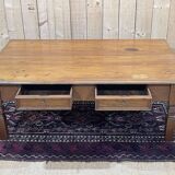 Teak coffee table with 2 drawers, work from the 1950s