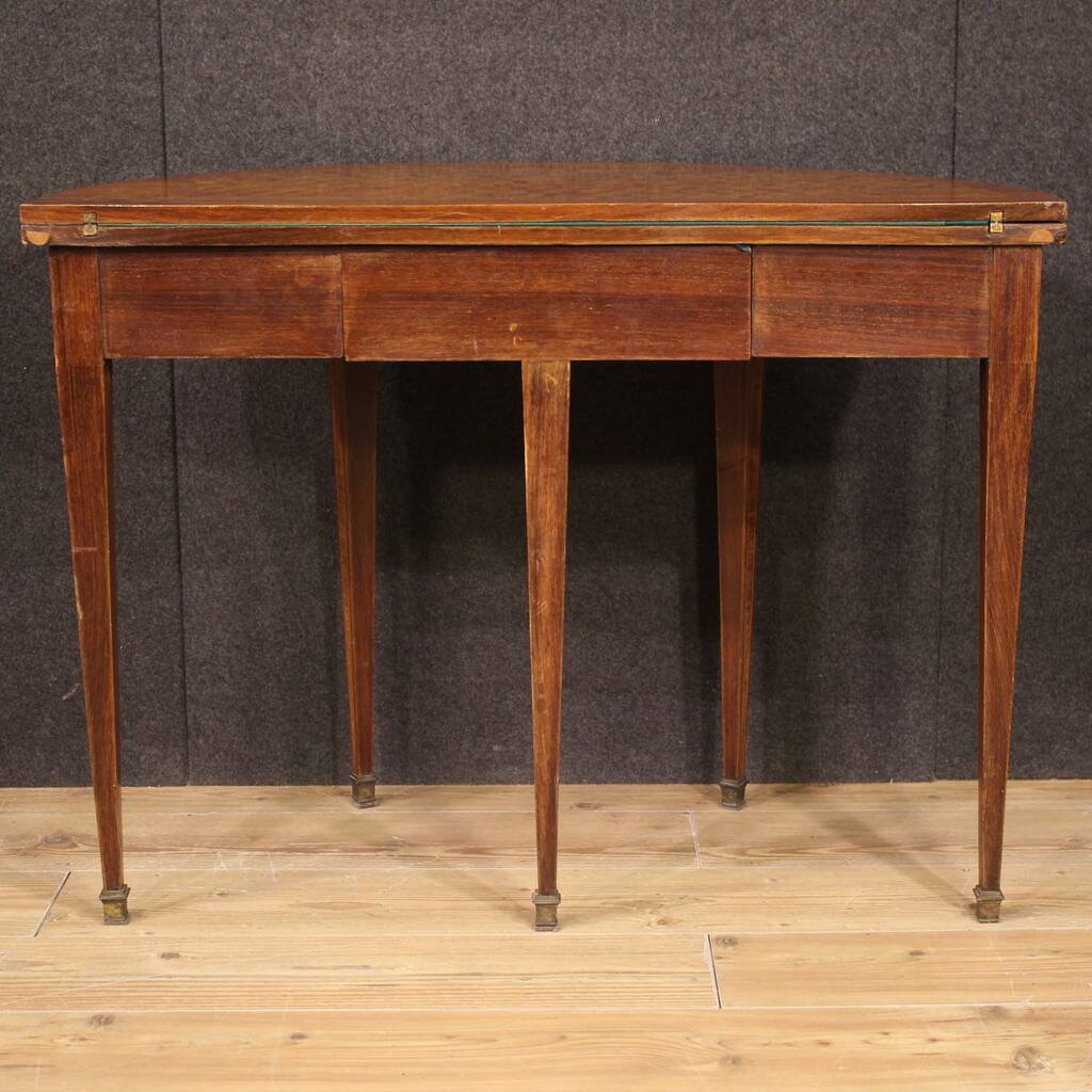 1930s Louis XVI style demilune gaming table