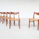 Ensemble de six chaises de salle à manger en teck, Arne Wahl Iversen, Glyngore, Danemark, 1960