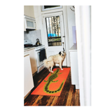 Crocodile wool runner rug