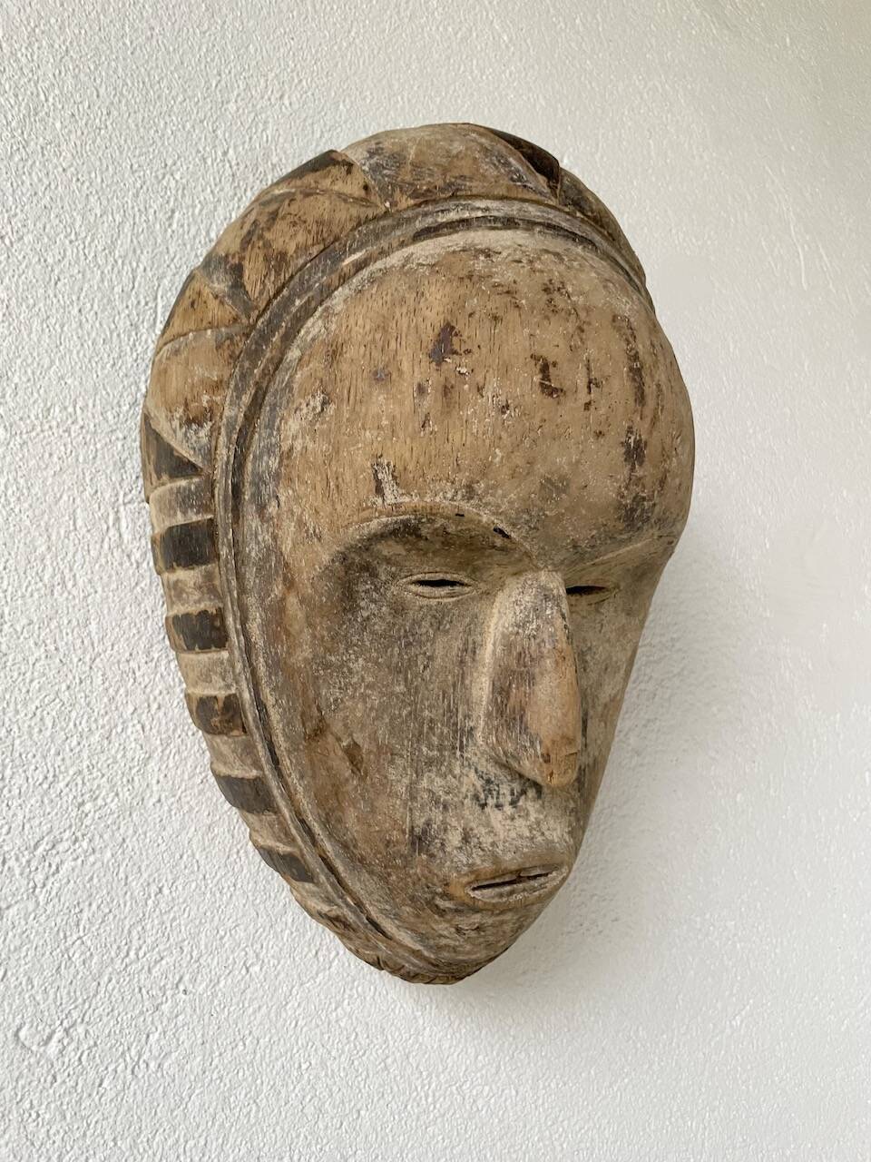 Pair of African Fang and Punu masks from Gabon