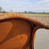 Woven rattan coffee table
