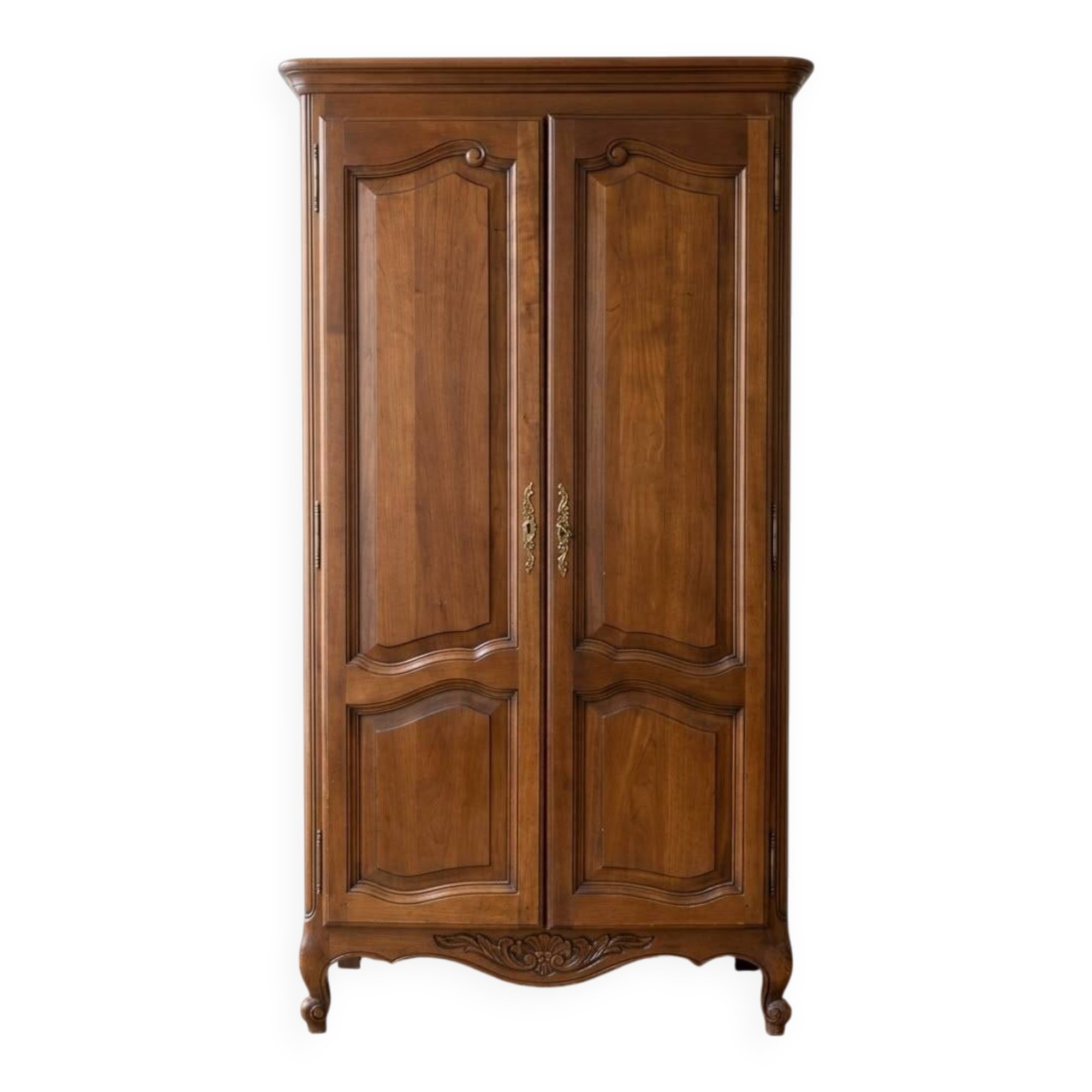 Antique wooden wardrobe in vintage style