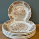 Set of 6 dessert plates Sarreguemines France