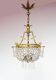 Ancien lustre français bronze et pampilles vers 1900