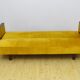 Mid-century yellow velvet sofa daybed, 1960s