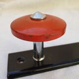 Holder with 3 patères metal lacquered and chrome