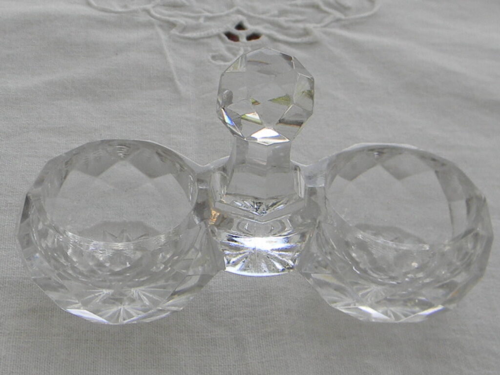 Small crystal salt shaker from Baccarat
