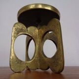 Brutalist Bronze Candle Holder, 1960s