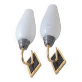 Pair of vintage 1950s wall lights