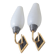 Pair of vintage 1950s wall lights
