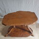 Solid elm coffee table with double tops
