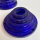 Pair of blue glass candlesticks