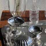 Silver tray with knot pattern handle L47.5