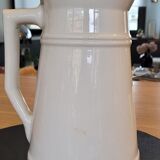 Cream glazed ceramic pitcher