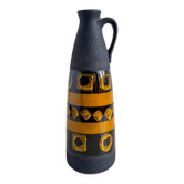 Vase West Germany black and amber