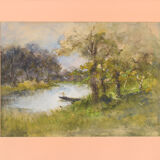 'The Boat on the River' by Pompeo Mariani